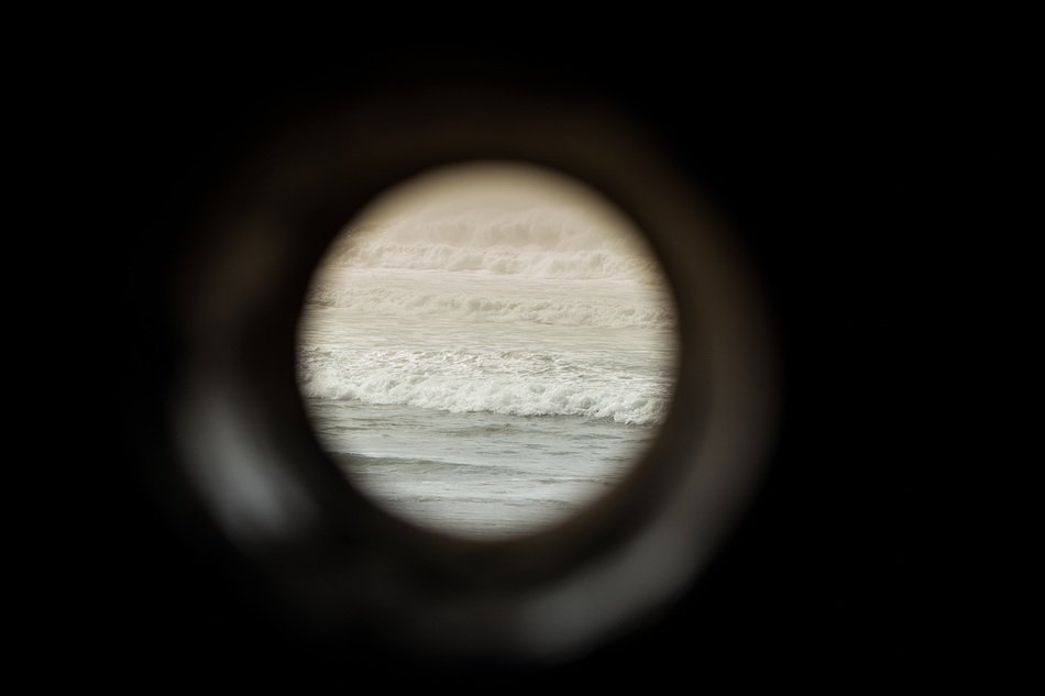 sea view through the porthole