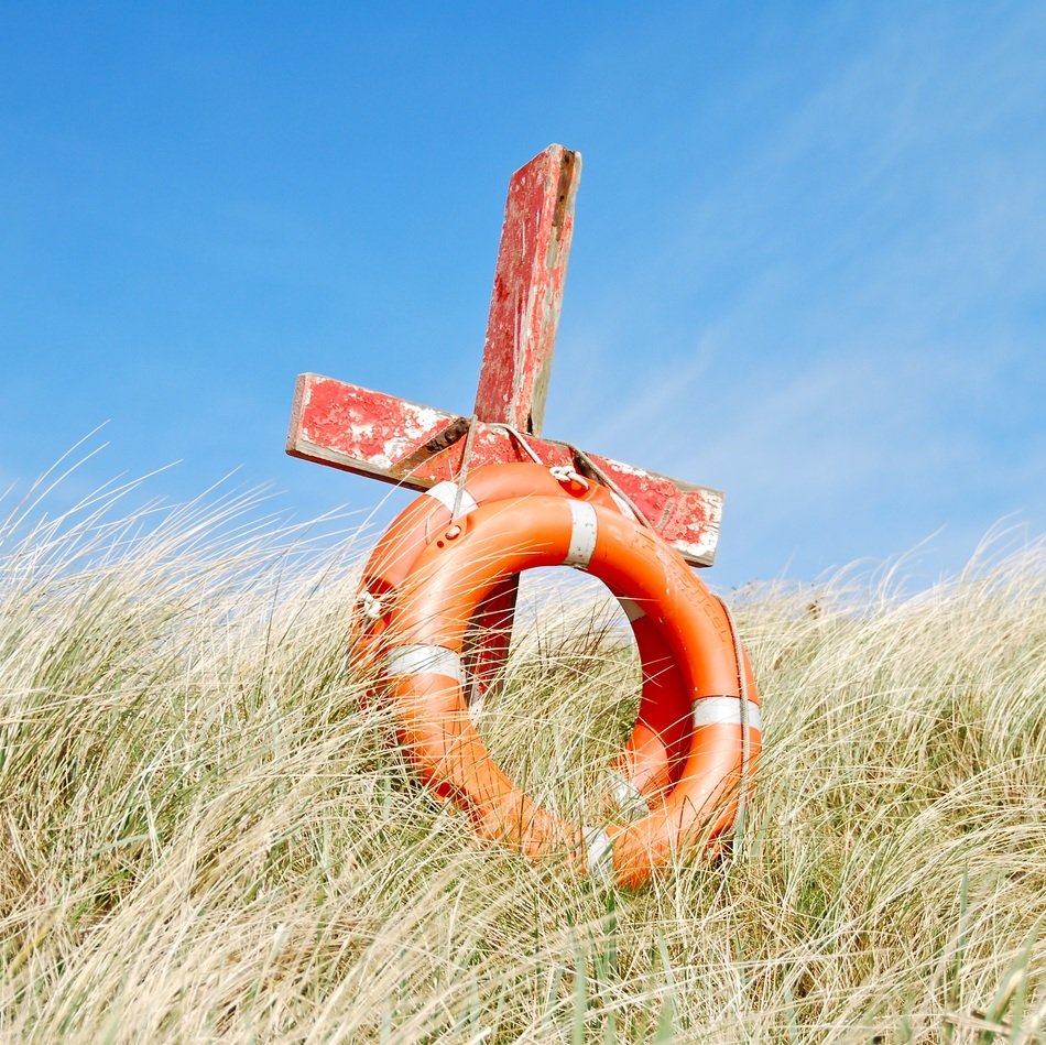 cross saved beach