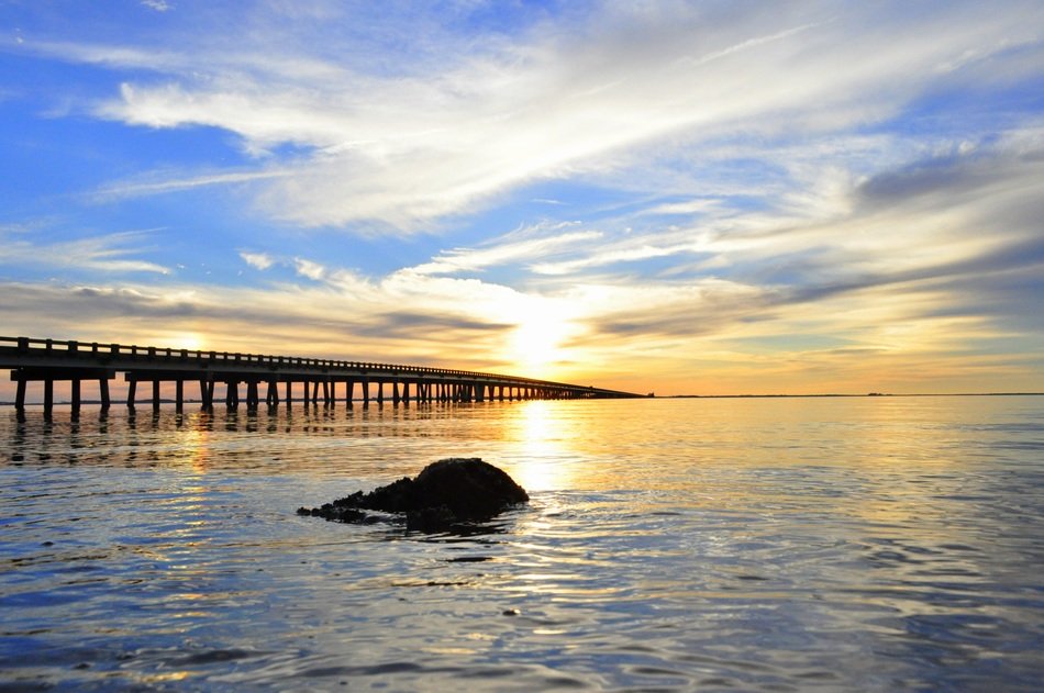 Sunset on the coast