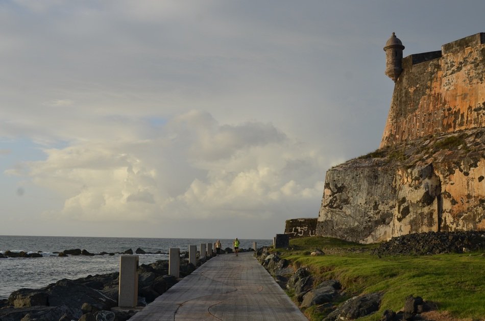 castle on a cliff on the coast