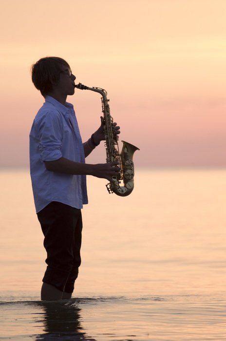saxophone music in the Baltic Sea