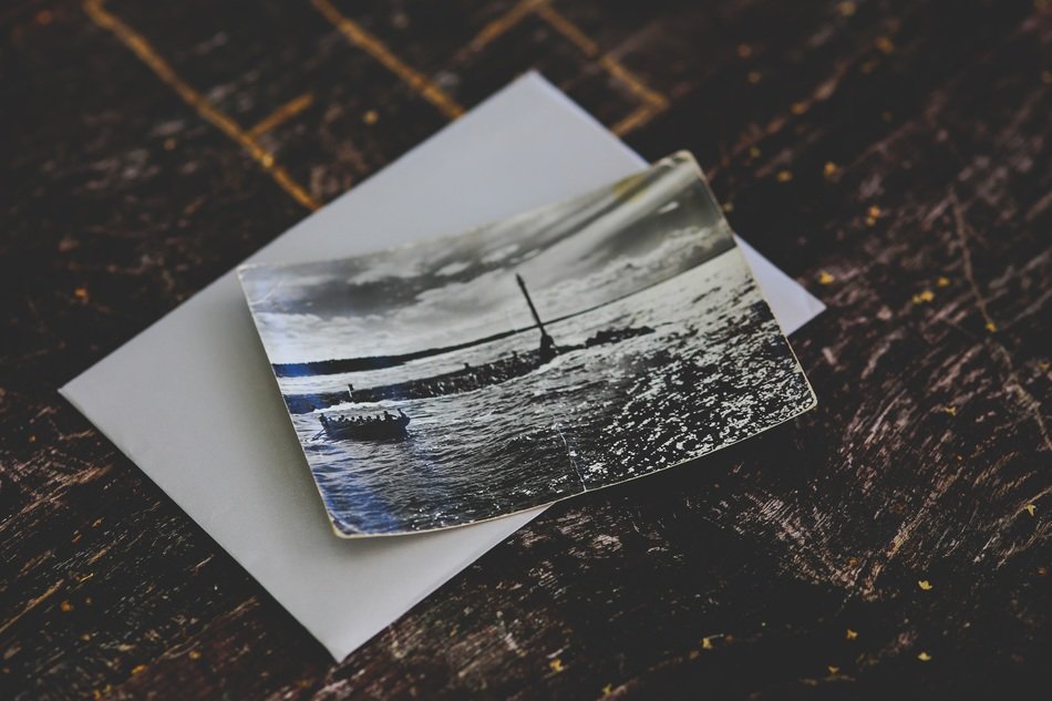 retro postcard with a picture of a lighthouse