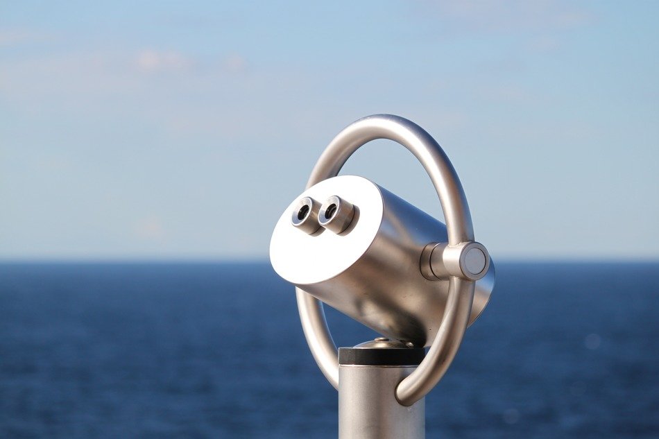 telescope on the seashore