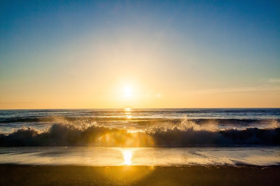hot ocean sunset
