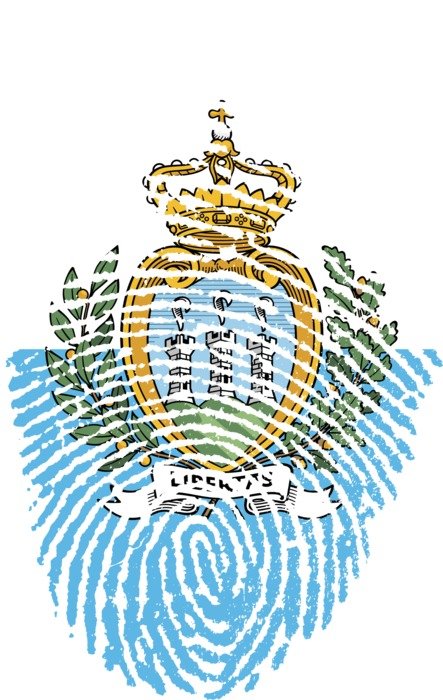 Fingerprint of the flag of San-Marino clipart
