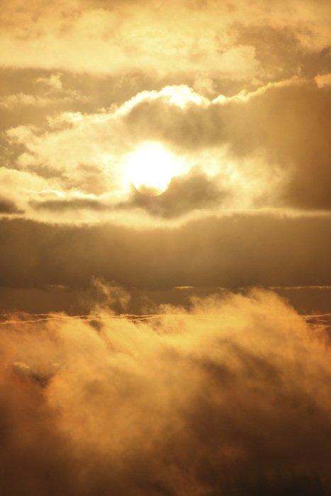 lush clouds at sunset