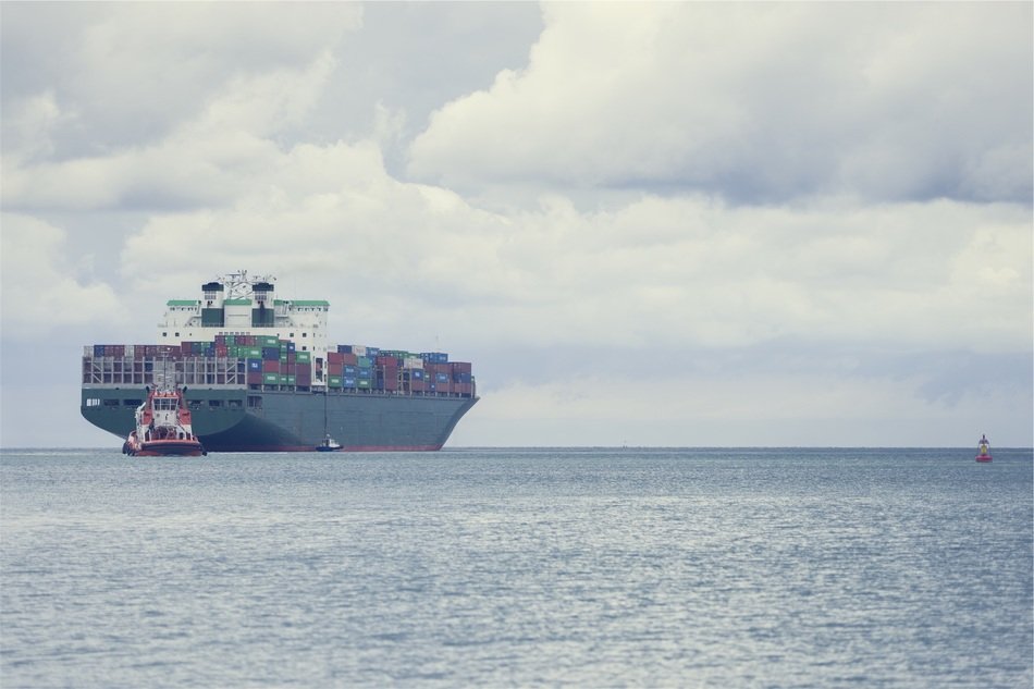 big cargo boats in ocean