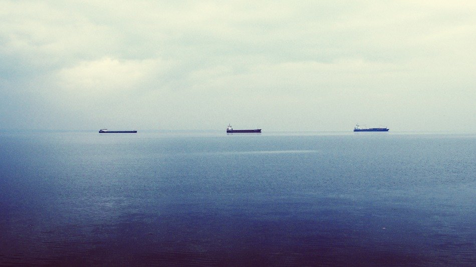 oil tankers at sea