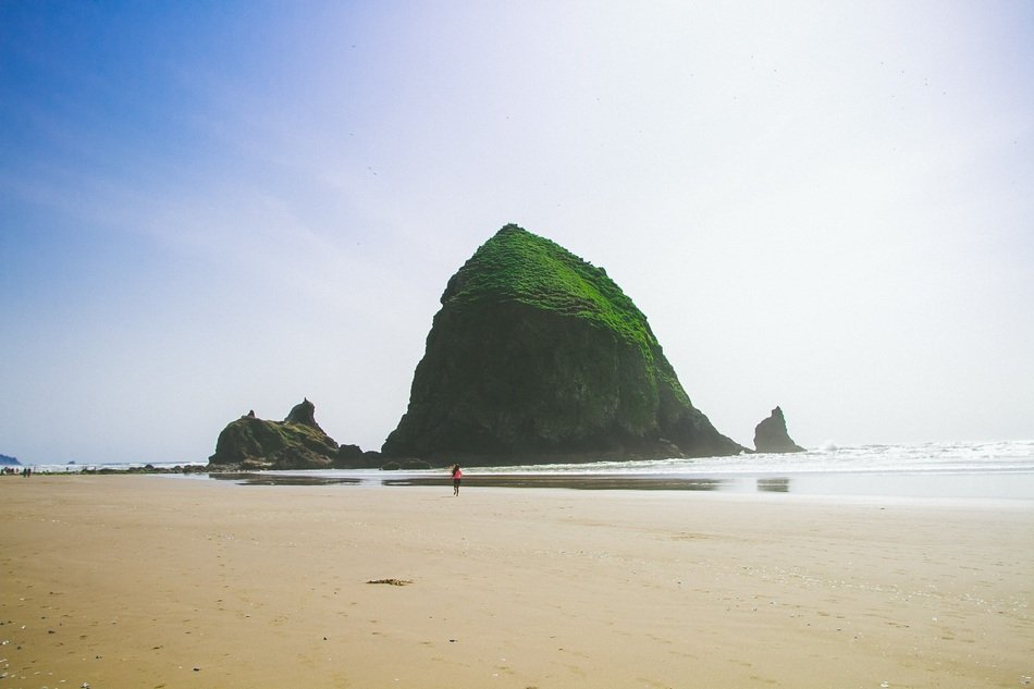 green cliff off the ocean