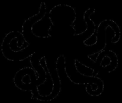 drawing octopus silhouette in the sky