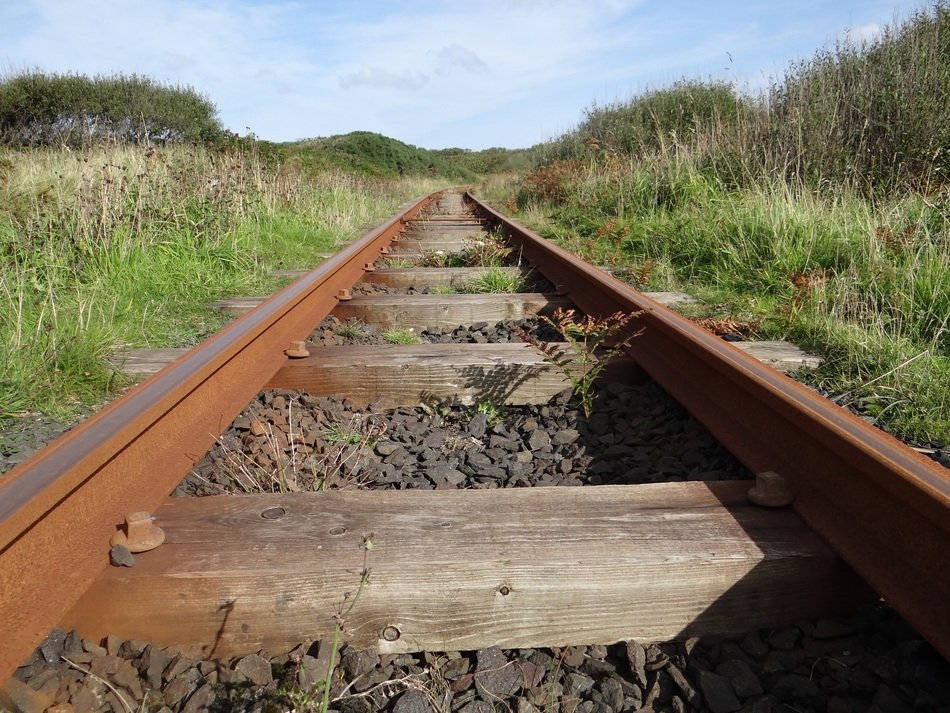 old railway in wilderness
