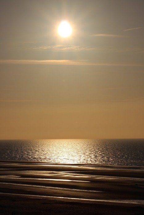 sunset on the north sea