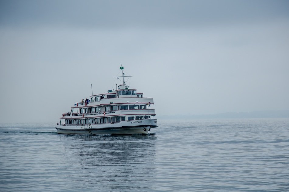 passenger ship on the lake