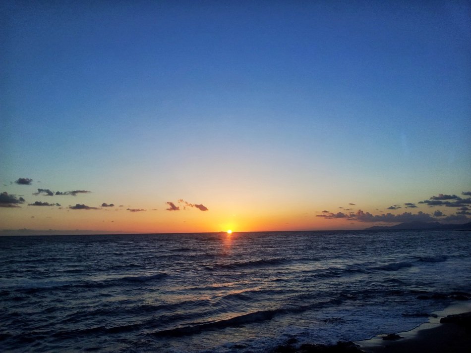 sunset over the ionian sea
