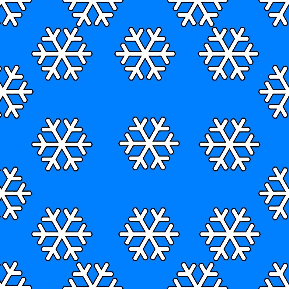 graphic image of blue background with snowflakes