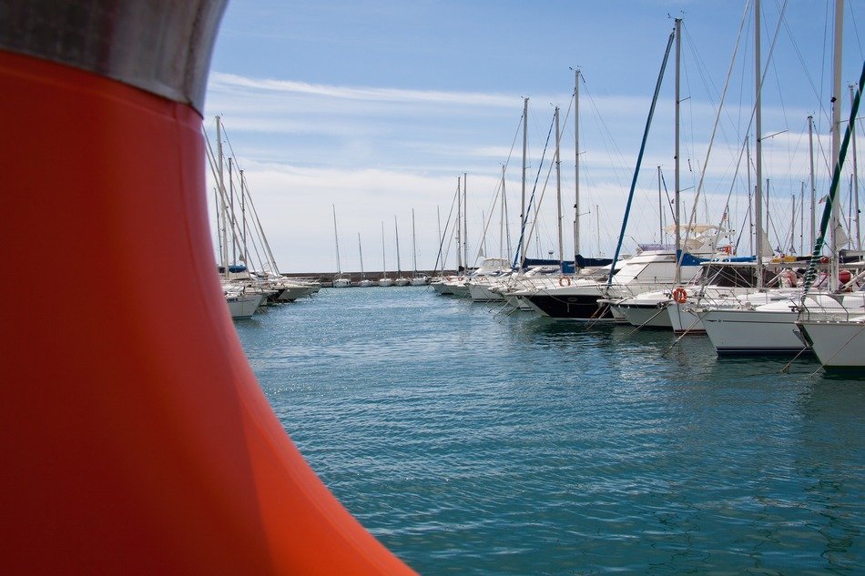 many yachts in the harbor, san remo