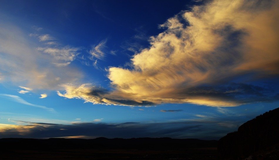 Beautiful sunset over the desert
