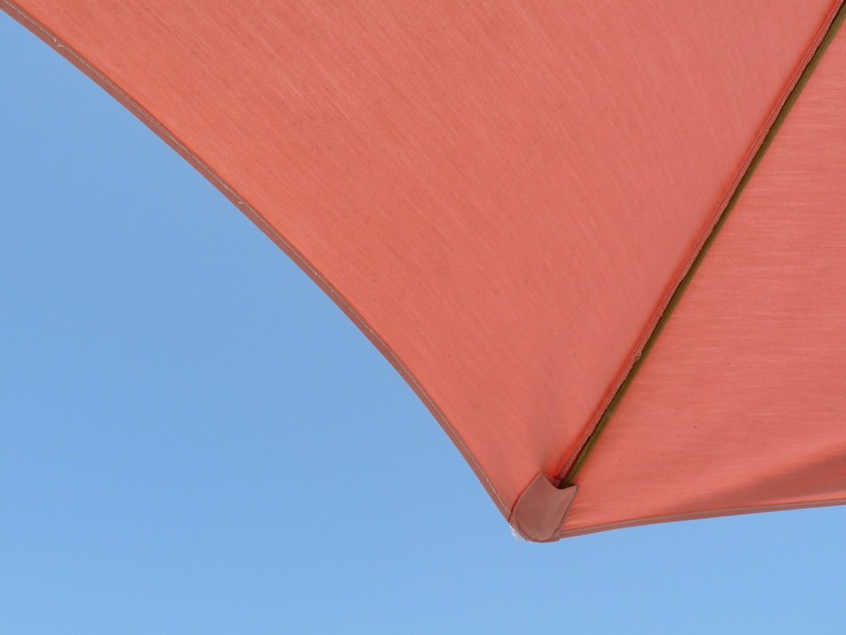 Pink beach umbrella