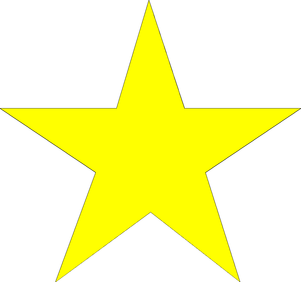 Bright yellow star on a white background free image download