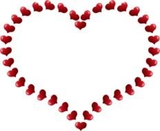 Red Heart Shaped Border drawing