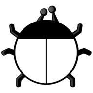 Black And White Ladybug Drawing