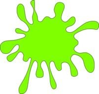 Lime Green Ink Spot At Clkercom Vector Online