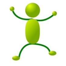 Stickman Waving And Happy Vector