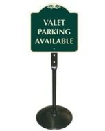 valet Parking, Sign on Post