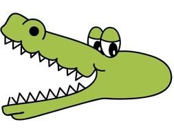 The Hungry Alligator cartoon drawing