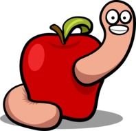 Apple Worm At Clkercom Vector Online Royalty