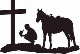 Clip Art of the cowboy silhouette