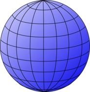 Big Blue Wire Globe At Clkercom Vector Online