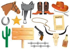 Clipart of Wild West Designs