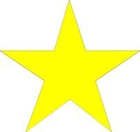 bright yellow star on a white background