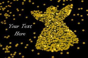 Yellow Angel Postcard clipart