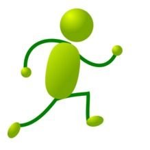 Stick Man Running Vector