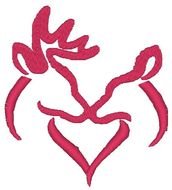 Buck And Doe Heart Silhouette Instant Download Deer Kissing By