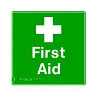 green first aid sign