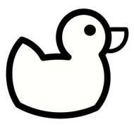 Clipart of colourless duck