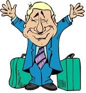 Clipart of businessman tourist