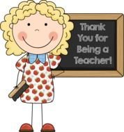 drawing of a girl near the blackboard