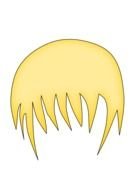 blonde emo, hair dress, drawing