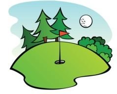 cartoon green golf course