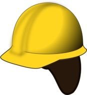 clipart of painted yellow helmet