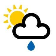 Like Or Share Light Rain Weather Symbols On Facebook