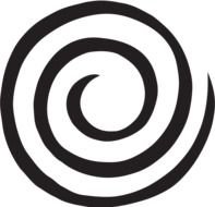 black Swirl at deep grey background