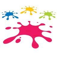 blots of different colors on a white surface