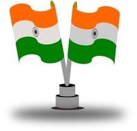 drawn two indian flags on white background