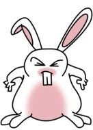 drawn angry cartoon rabbit
