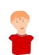 Boy Hair Red drawing